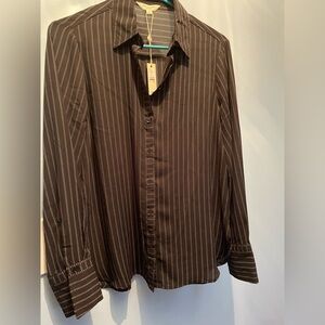 Ladies, black and white Striped Shirt by Max studio